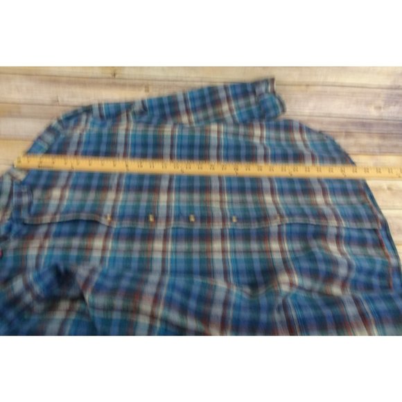 Pendleton Blue Plaid Jacket Moth HOLE XL Dry Clean Wool - Picture 8 of 10